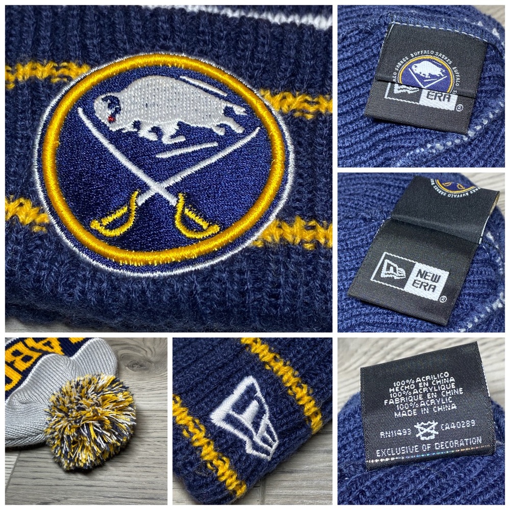 2 Buffalo Sabres NHL New Era Winter Hats Adult One Size Beanie Caps - Two Set - Picture 8 of 12